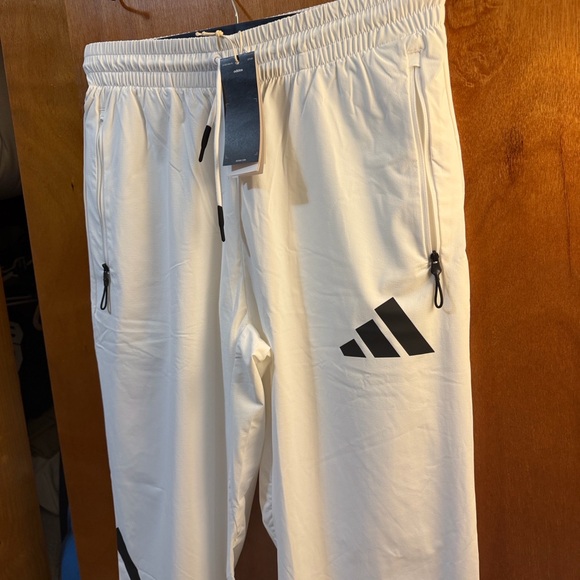 Adidas White Pants with Black Details